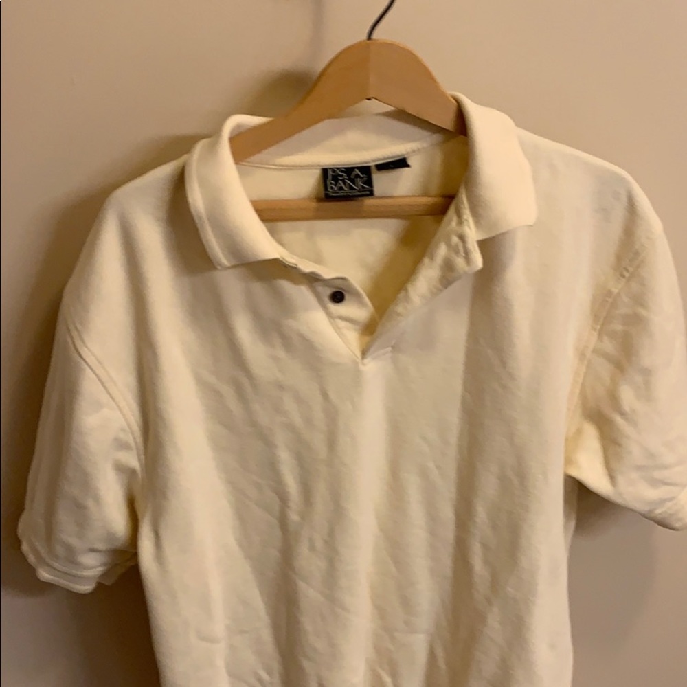 Off white mens polo from Jos A Bank
